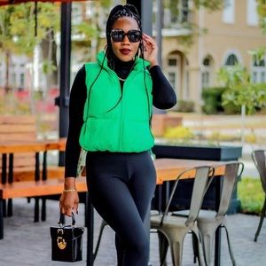 Forever 21 Green Puffer Vest